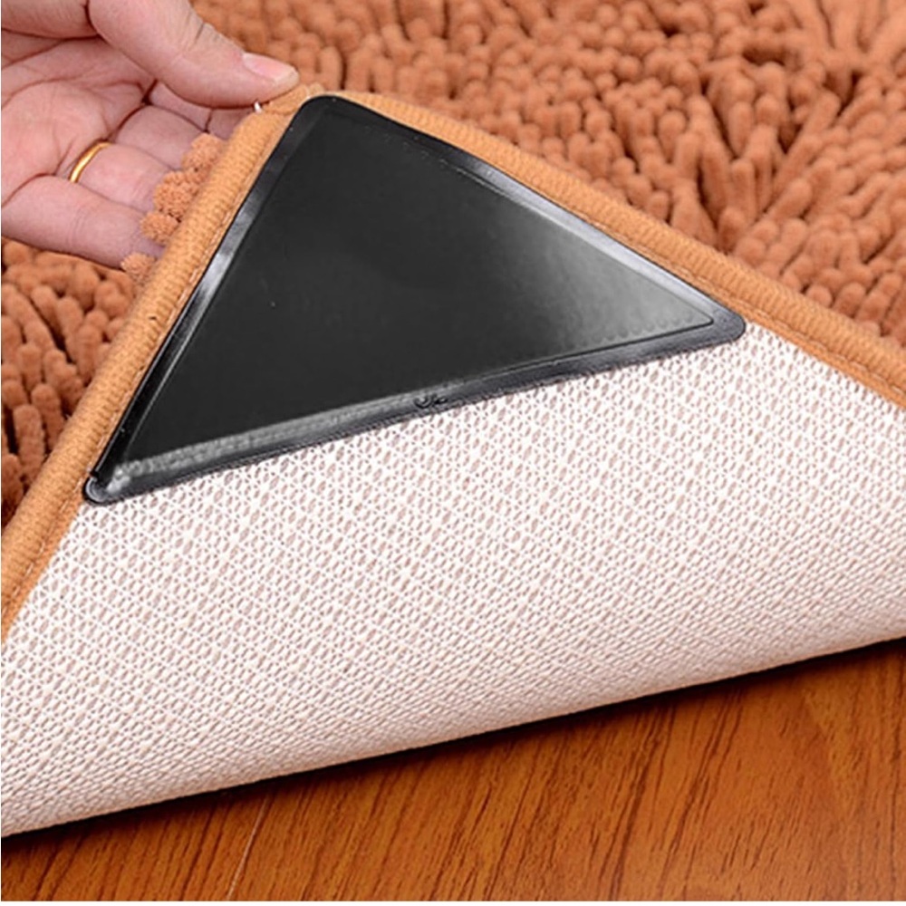 Triangular Adhesive Non slip Rug Grippers for Corners